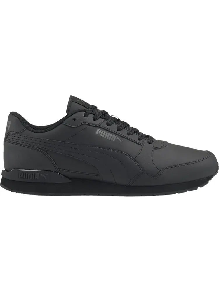 Кроссовки Puma ST Runner v3 Leather Triple Black — изображение 1 из 1, черный