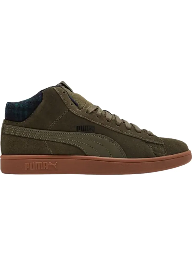 Кроссовки Puma Smash v2 Mid WTR Plaid - Grape Leaf — изображение 1 из 1, зеленый