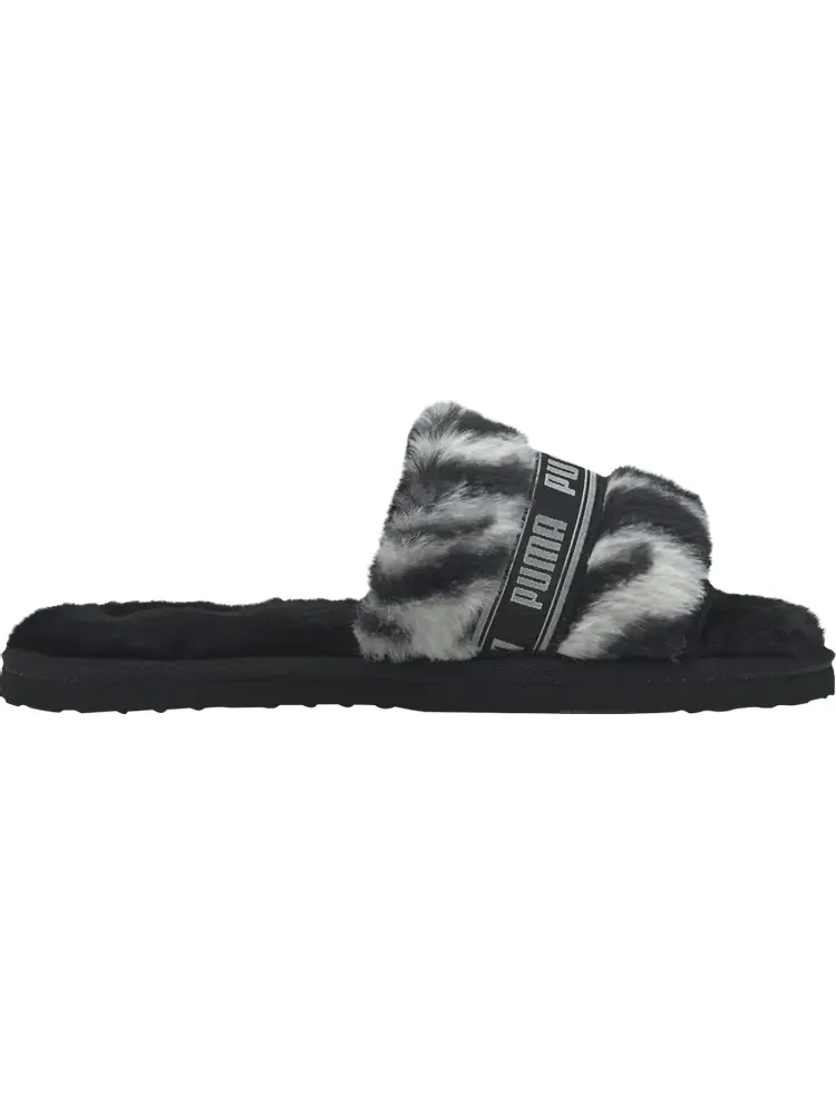 Сандалии Puma Wmns Fluff Slide Wild - Black — изображение 1 из 1, черный
