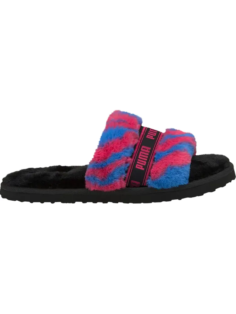 Сандалии Puma Wmns Fluff Slide Wild - Beetroot Purple — изображение 1 из 1, черный