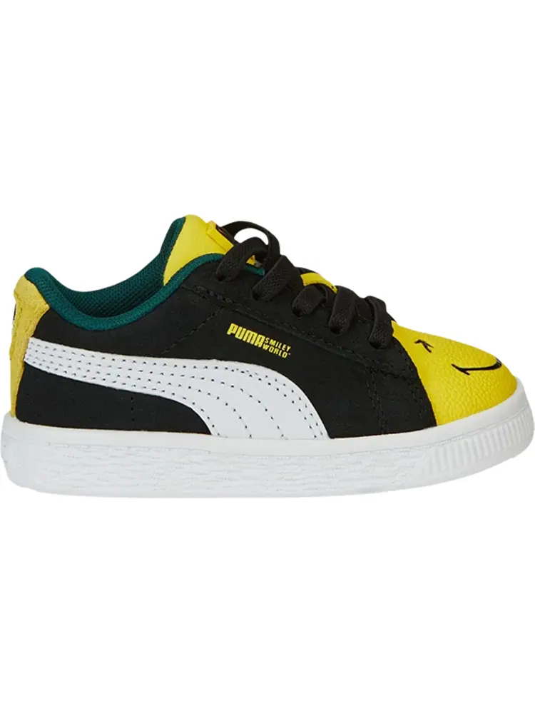 Кроссовки Puma SmileyWorld x Suede Infant Black Vibrant Yellow — изображение 1 из 1, черный