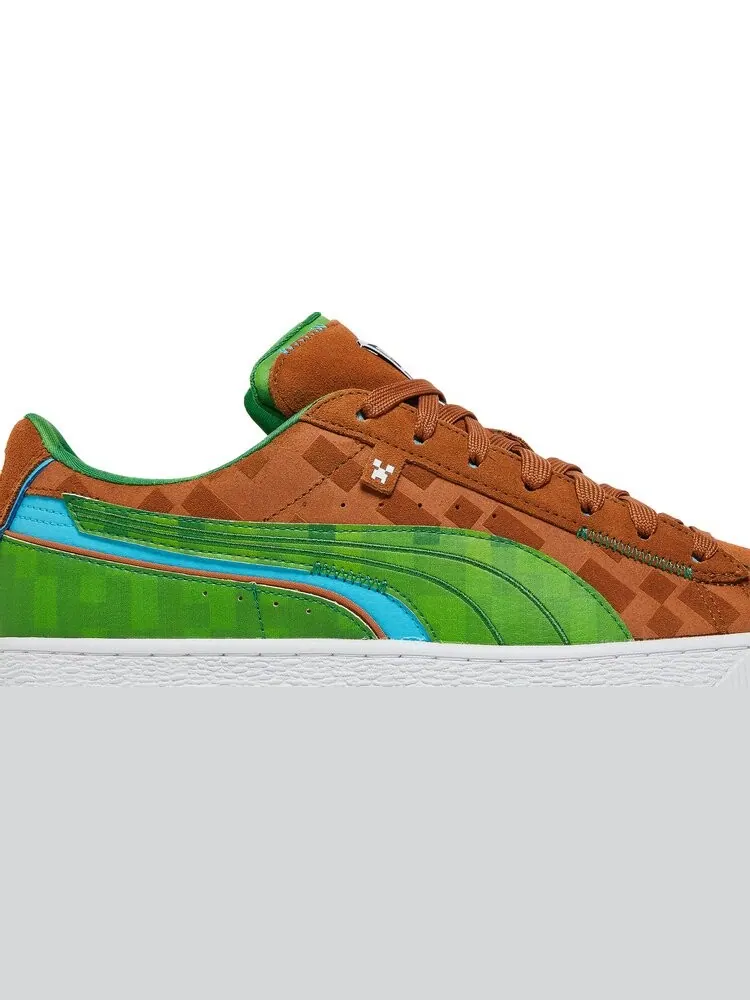 Кроссовки Puma Minecraft x Suede Grass Block — изображение 2 из 8, коричневый