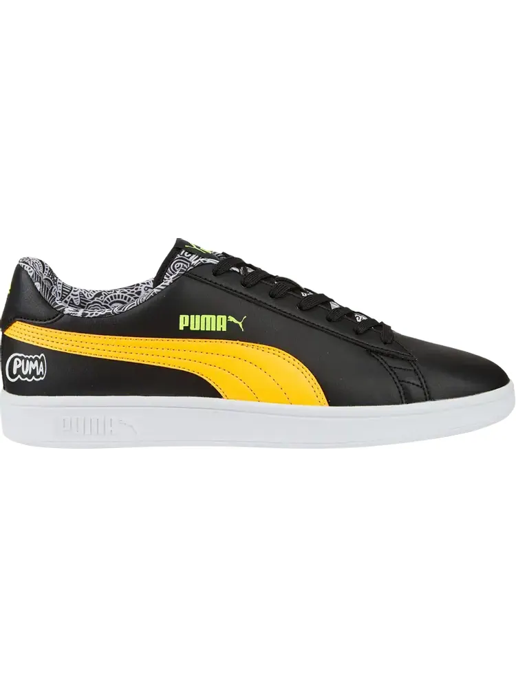 Кроссовки Puma Smash V2 Me Happy - Black Yellow — изображение 1 из 1, черный
