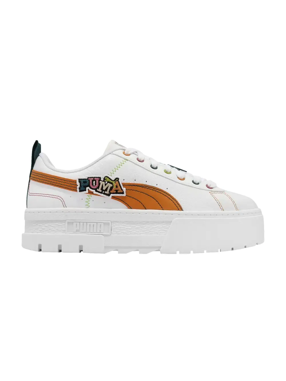 Кроссовки Wmns Mayze Pierced Puma — изображение 1 из 1, белый/оранжевый