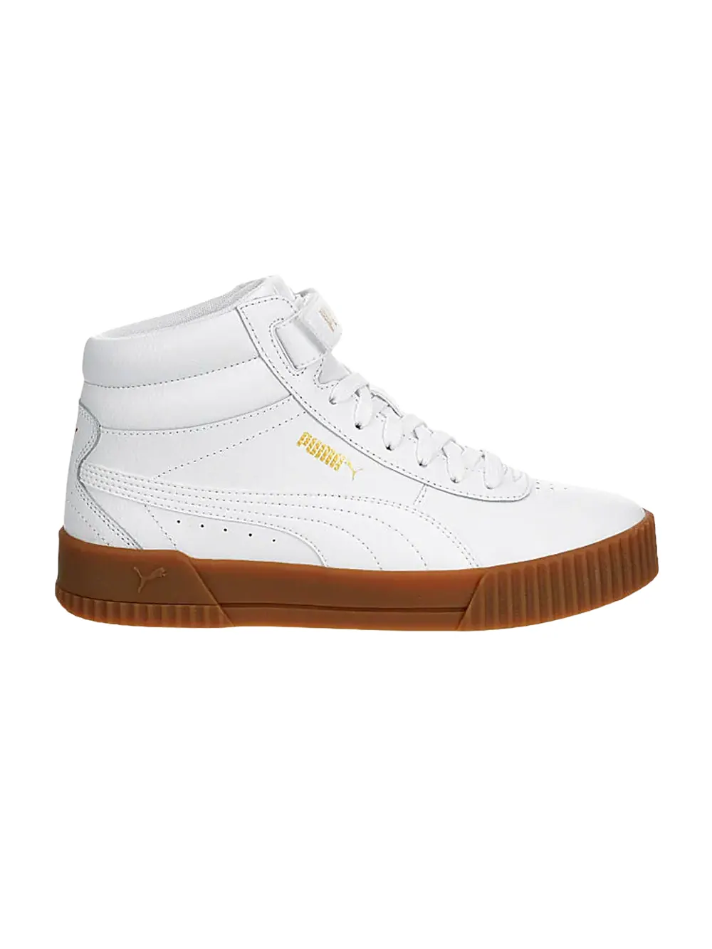 Кроссовки Wmns Carina Mid Puma — изображение 1 из 1, белый/белый/золотистый