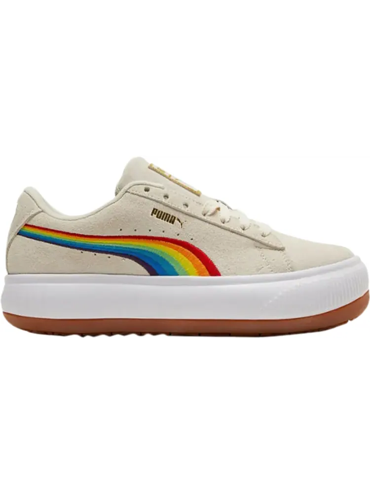 Кроссовки Puma Wmns Suede Mayu Rainbow - Whisper White — изображение 1 из 1, бежевый