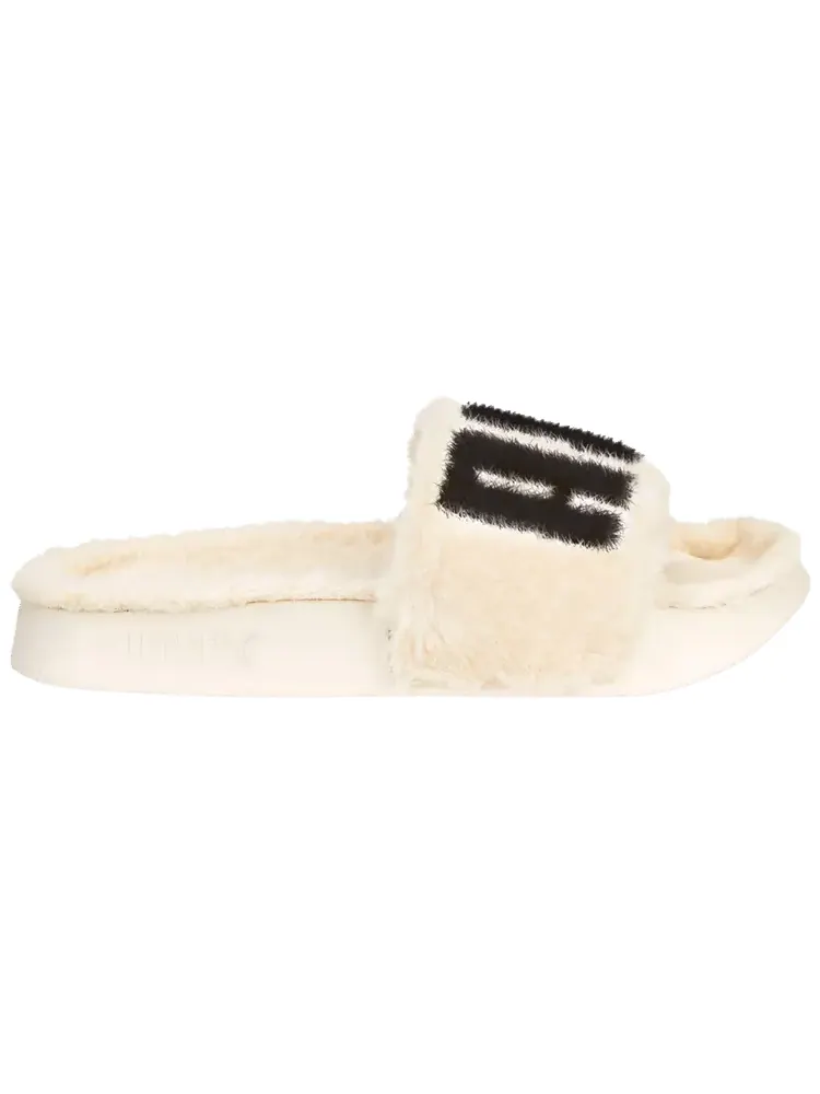 Шлепанцы Puma Wmns Leadcat 2.0 Fuzz Slide 'Eggnog Black' — изображение 1 из 1, черный