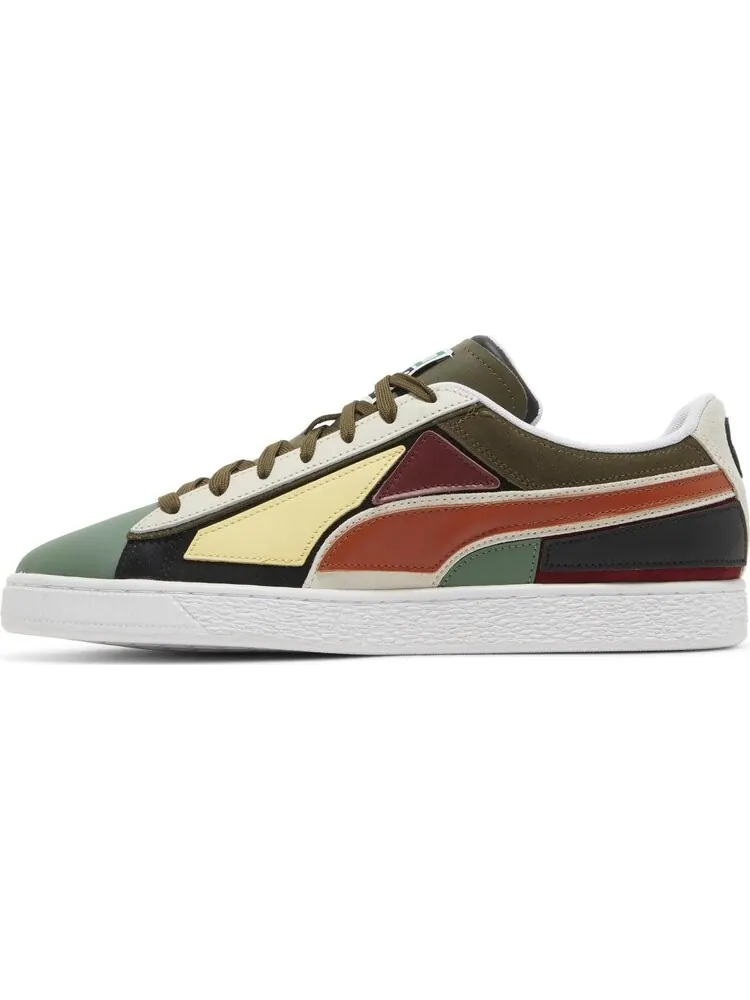 Кроссовки Puma Suede Layers - Deep Olive Warm Chestnut — изображение 3 из 8, зеленый