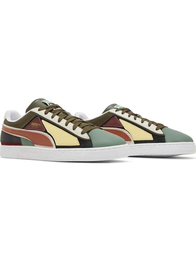 Кроссовки Puma Suede Layers - Deep Olive Warm Chestnut — изображение 8 из 8, зеленый