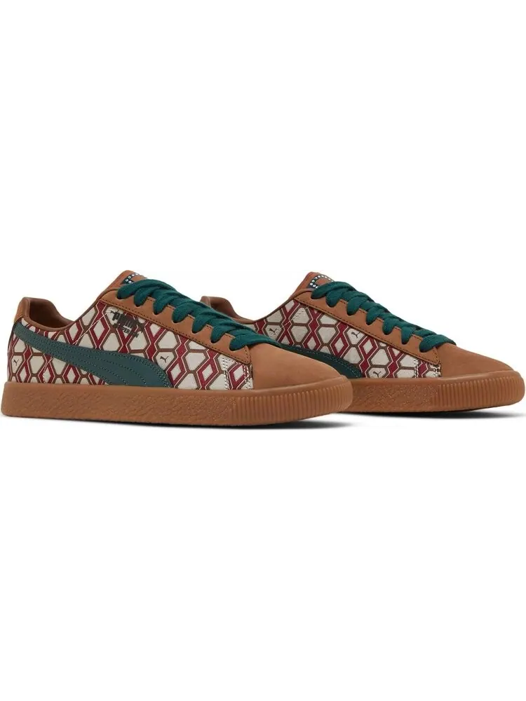 Кроссовки Puma Dapper Dan x Clyde Vintage Rudagon - Brown — изображение 8 из 8, коричневый