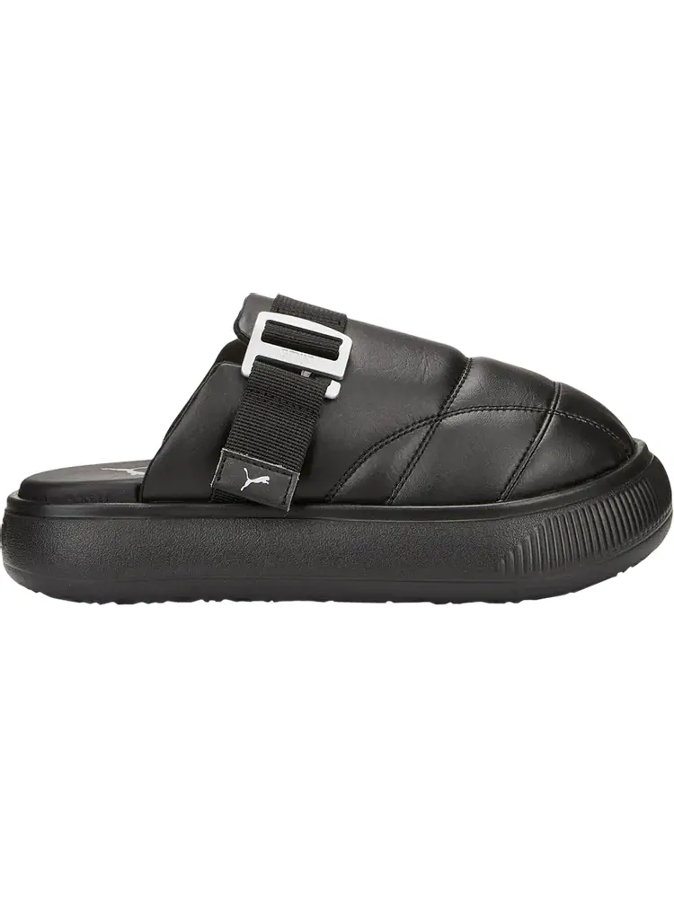 Сандалии Puma Wmns Suede Mayu Leather Mule Black Silver — изображение 1 из 1, черный
