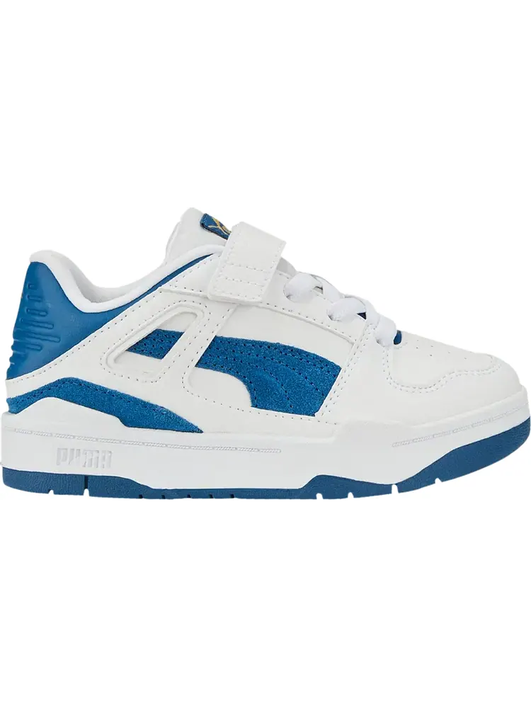 Кроссовки Puma Slipstream Suede Little Kid White Lake Blue — изображение 1 из 1, белый