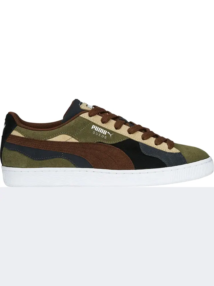 Кроссовки Puma Suede Camowave - Olive Chestnut Brown — изображение 1 из 1, зеленый