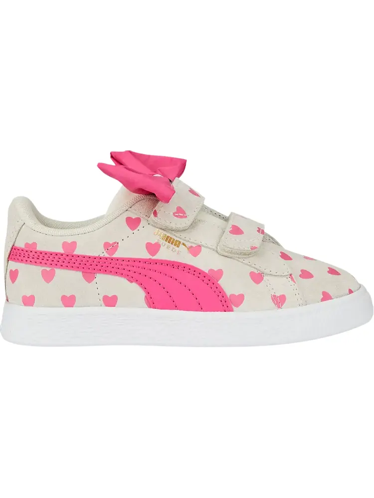 Кроссовки Puma Suede Classic Re-Bow Little Kid Hearts - Pristine — изображение 1 из 1, бежевый