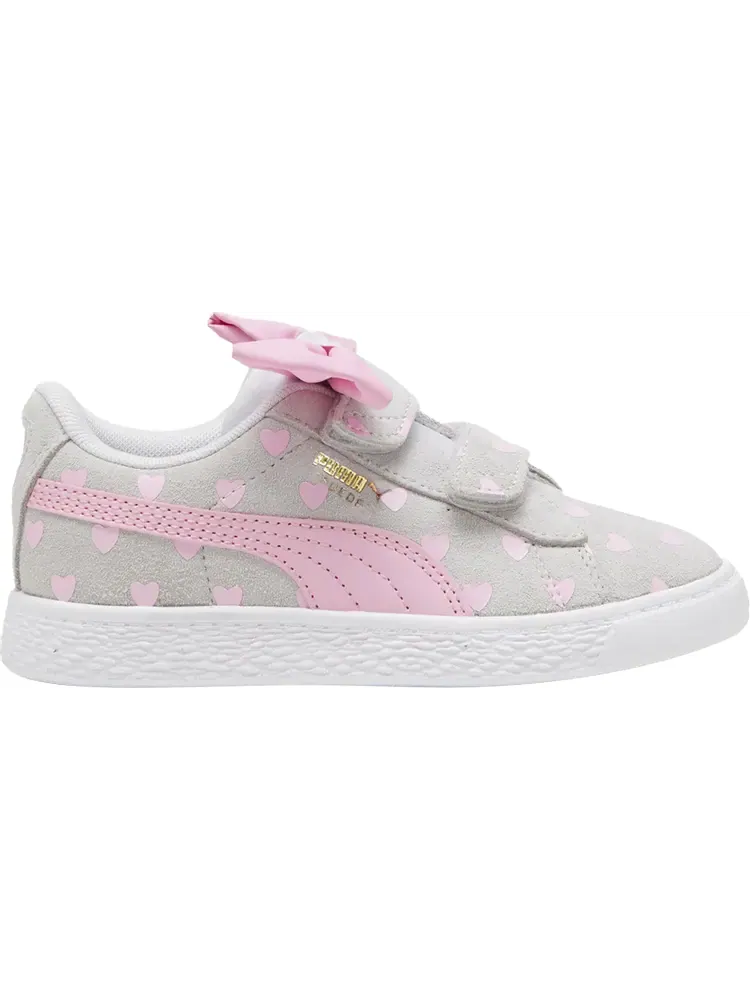 Кроссовки Suede Classic Re-Bow Little Kid 'Hearts - Silver Mist' — изображение 1 из 1, серый