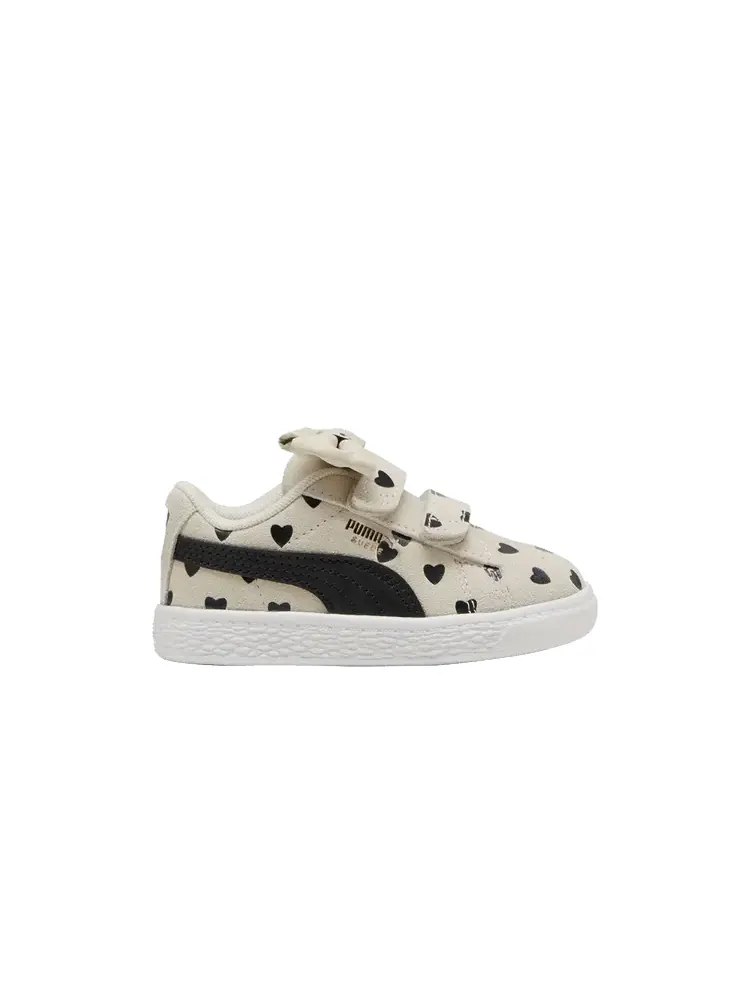 Кроссовки Puma Suede Classic Re-Bow Velcro Toddler Hearts - Alpine Snow Black — изображение 1 из 1, черный