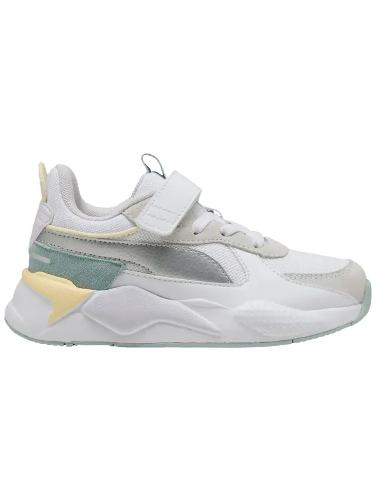 Кроссовки Puma RS-X Metallic AC+ Little Kid 'White Silver' — изображение 1 из 1, белый серебристый