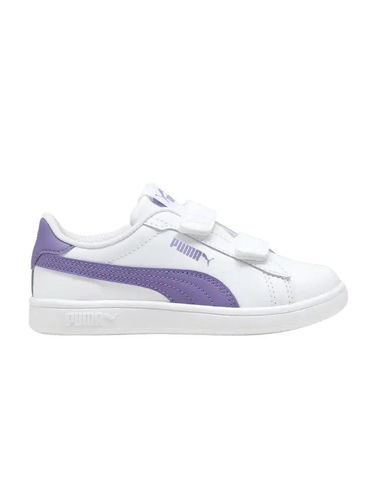 Кроссовки Puma Smash 3.0 Leather Velcro Little Kid White Lavender Alert — изображение 1 из 1, белый