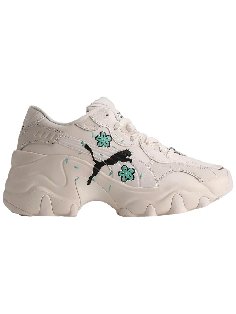 Кроссовки Puma Wmns Pulsar Wedge 'Cat Logo - Whisper White Aruba Blue' — изображение 1 из 1, белый синий