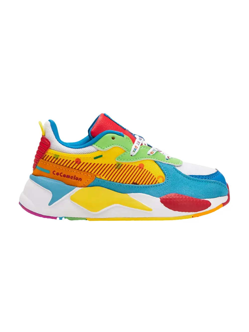 Кроссовки Cocomelon x RS-X Little Kid Puma — изображение 1 из 1, белый/желтый/красный