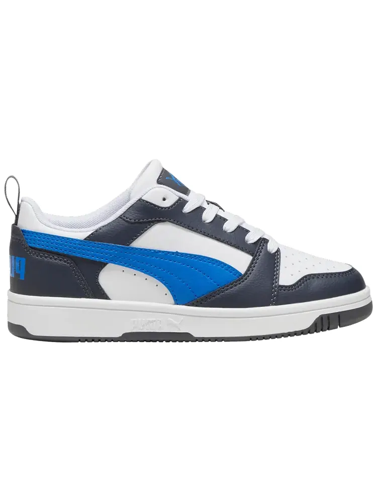 Кроссовки Puma Rebound V6 Low Big Kid 'Hyperlink Blue Galactic Grey' — изображение 1 из 1, синий серый