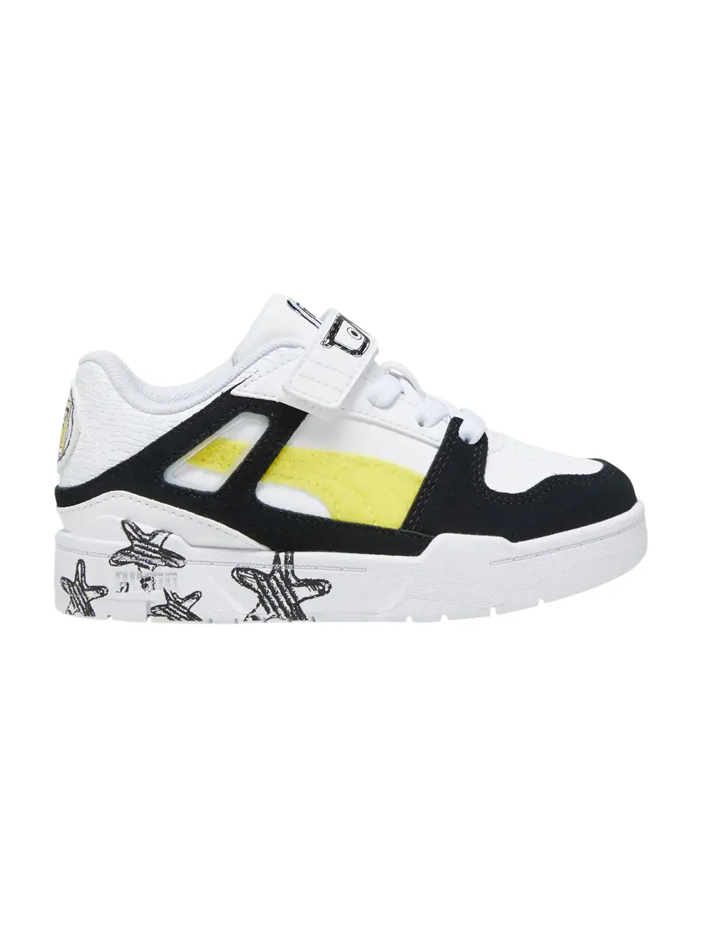 Кроссовки SpongeBob SquarePants x Slipstream Little Kids Glasses' Puma — изображение 1 из 1, белый/черный
