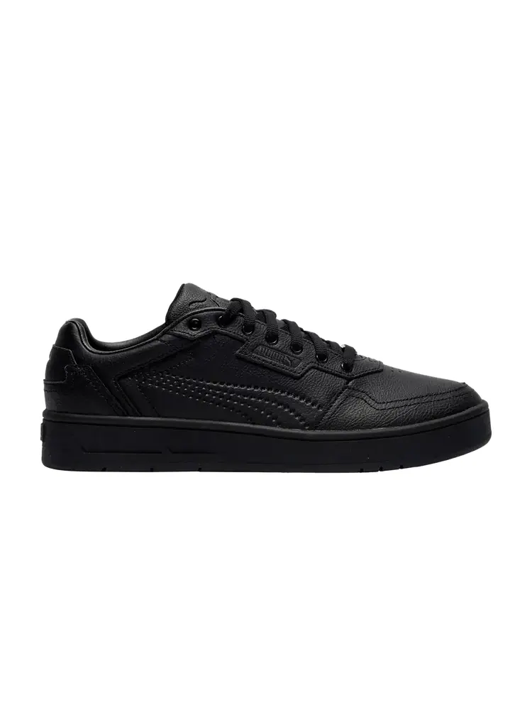 Кроссовки Puma Court Classic Lux 'Black White' — изображение 1 из 1, черный/белый