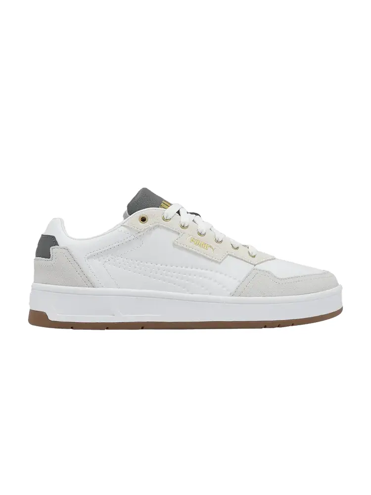 Кроссовки Puma Court Classic Lux SD 'White Gold' — изображение 1 из 1, белый/золотистый