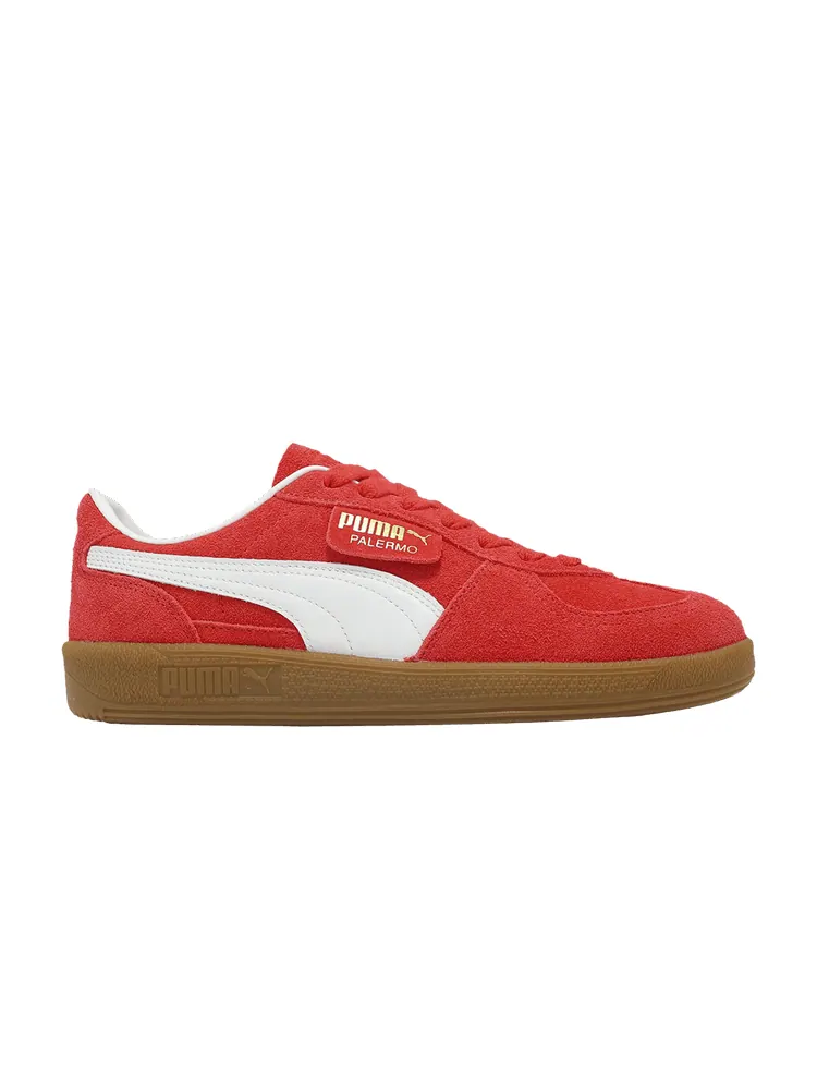 Кроссовки Puma Palermo 'For All Time Red' — изображение 1 из 1, красный/белый/золотистый