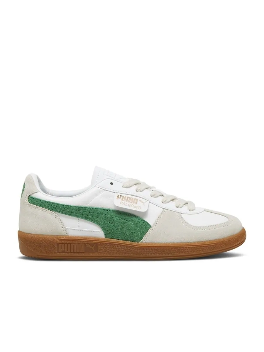 Кроссовки Puma Palermo Leather — изображение 1 из 1, белый/зеленый