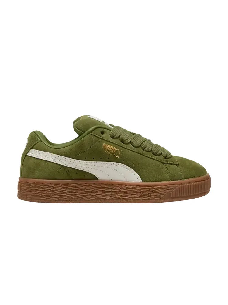 Детские кроссовки Puma Suede XL Big Kid — изображение 1 из 1, оливковый зеленый серый