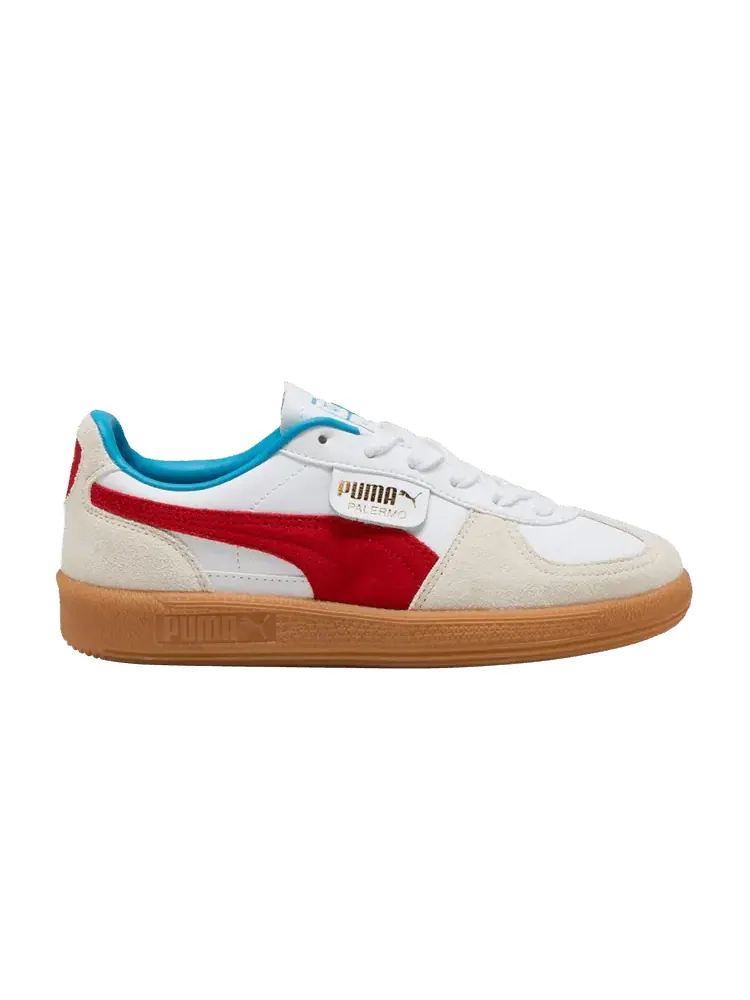 Кроссовки Puma Palermo Leather Big Kid — изображение 1 из 1, белый красный