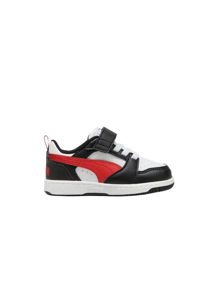 Кроссовки Puma Rebound V6 Low Toddler White Black Red — изображение 1 из 1, белый черный красный