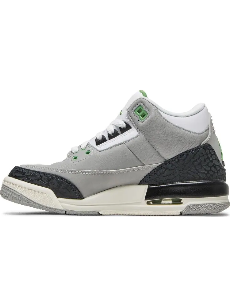 Кроссовки Air Jordan 3 Retro GS Chlorophyll — изображение 3 из 8, зеленый