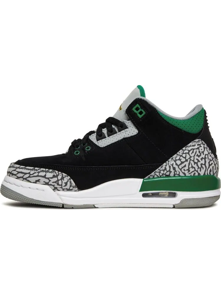 Кроссовки Air Jordan 3 Retro GS Pine Green — изображение 3 из 8, черный