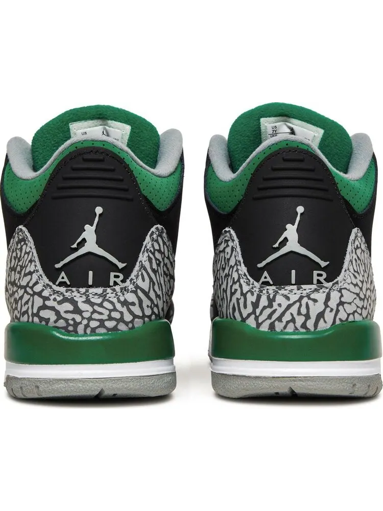 Кроссовки Air Jordan 3 Retro GS Pine Green — изображение 6 из 8, черный