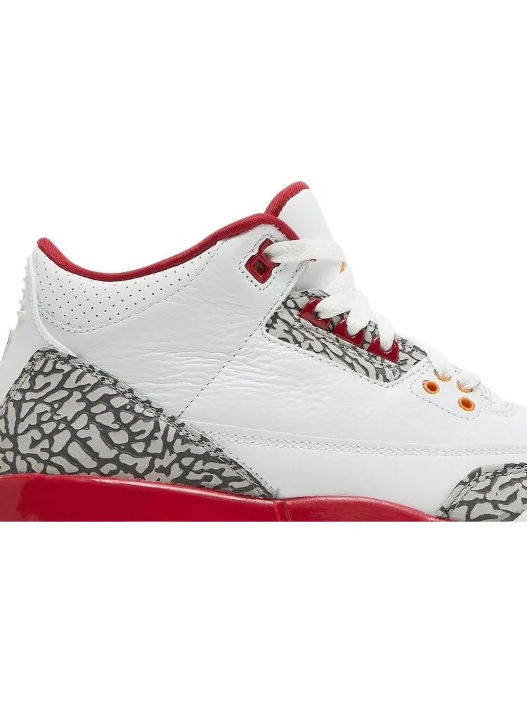 Кроссовки Air Jordan 3 Retro GS Cardinal Red — изображение 2 из 8, белый