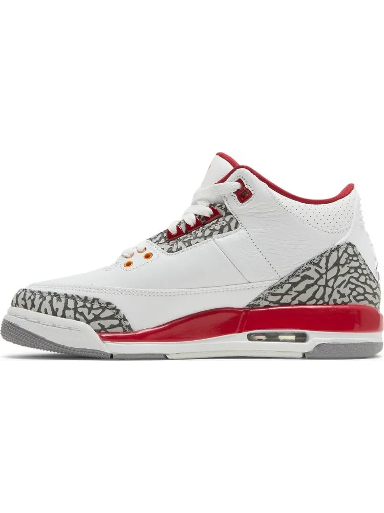 Кроссовки Air Jordan 3 Retro GS Cardinal Red — изображение 3 из 8, белый
