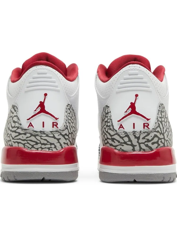 Кроссовки Air Jordan 3 Retro GS Cardinal Red — изображение 6 из 8, белый