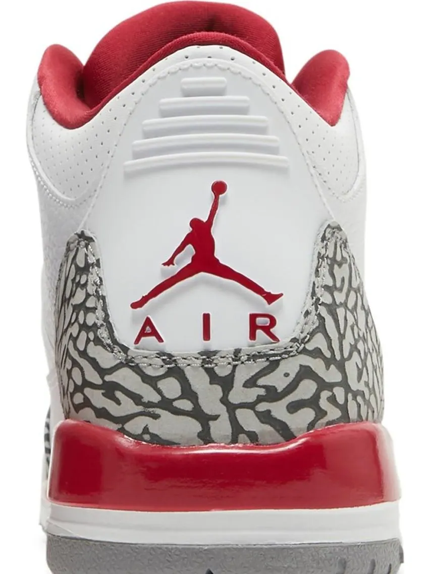 Кроссовки Air Jordan 3 Retro GS Cardinal Red — изображение 7 из 8, белый