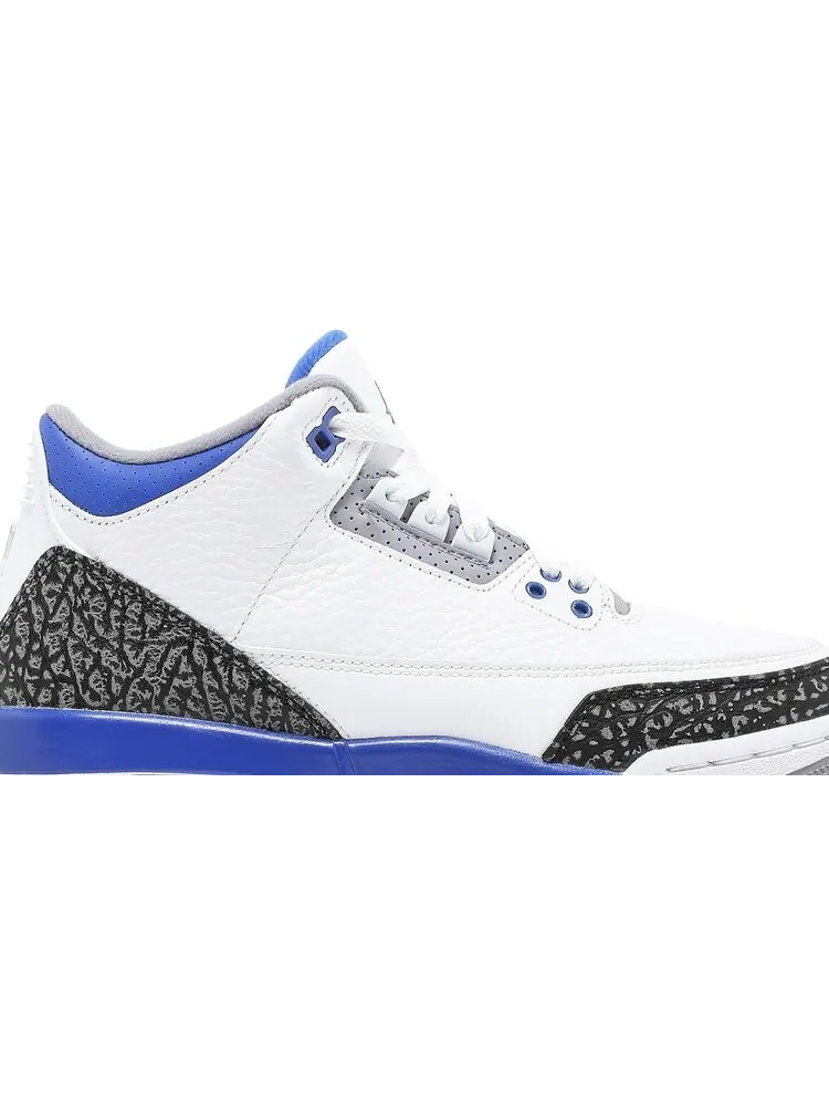 Кроссовки Air Jordan 3 Retro GS Racer Blue — изображение 2 из 8, белый