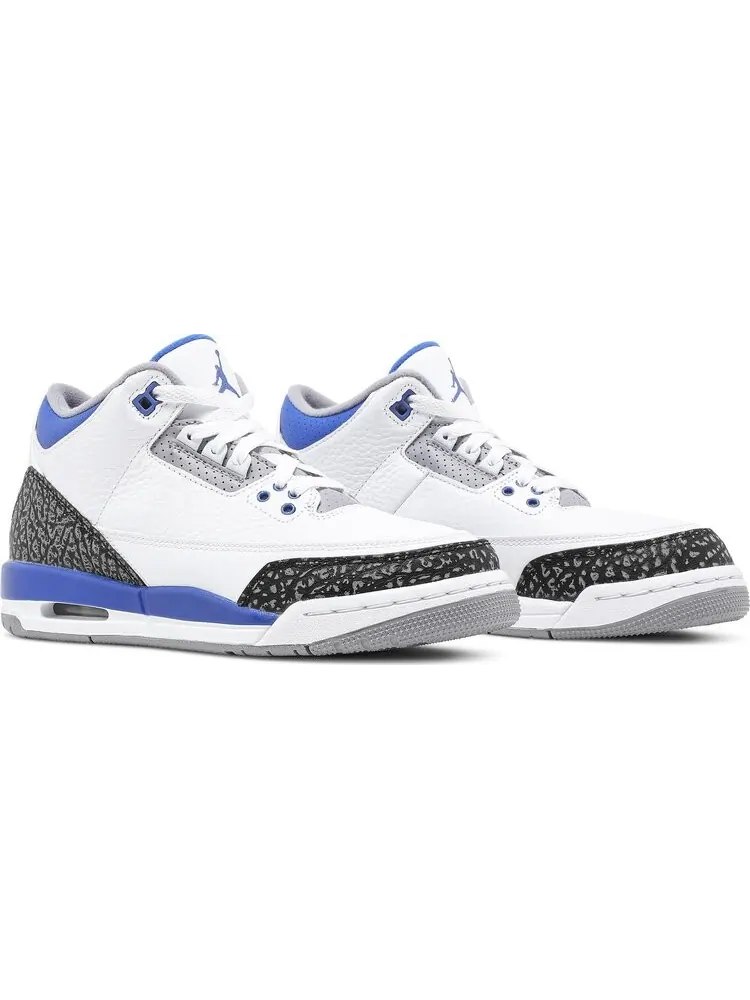 Кроссовки Air Jordan 3 Retro GS Racer Blue — изображение 8 из 8, белый