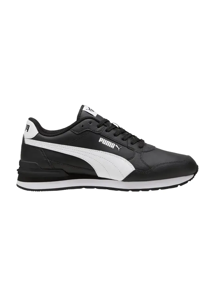 Кроссовки Puma ST Runner v4 Leather 'Black White' — изображение 1 из 1, черный/белый