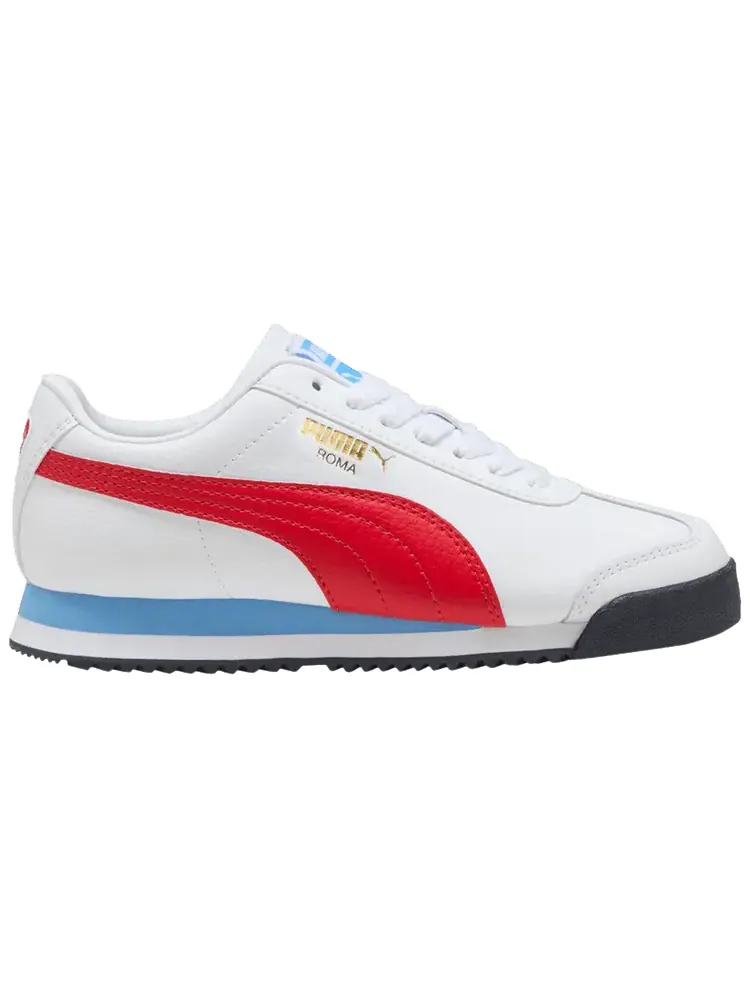 Кроссовки Puma Roma 24 Standard Big Kid 'White Red Blue' — изображение 1 из 1, белый красный синий
