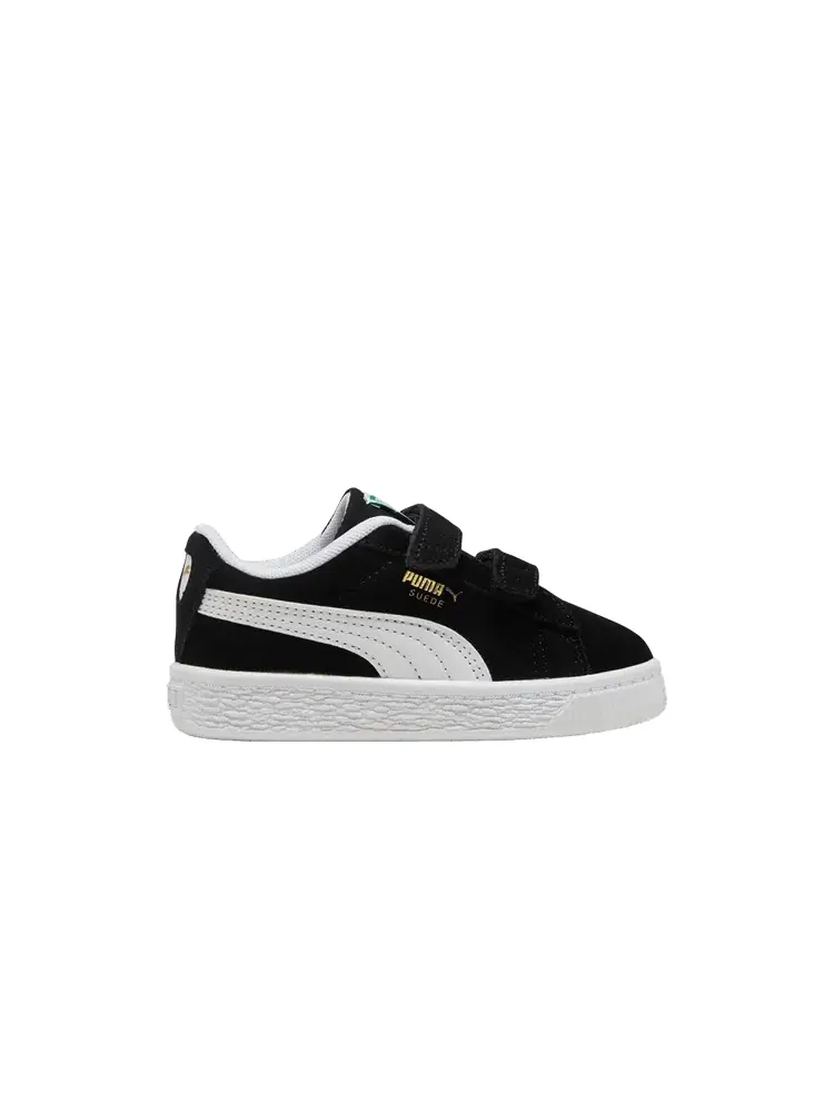 Кроссовки Puma Suede Classic Velcro Toddler 'Black White' — изображение 1 из 1, черный/белый
