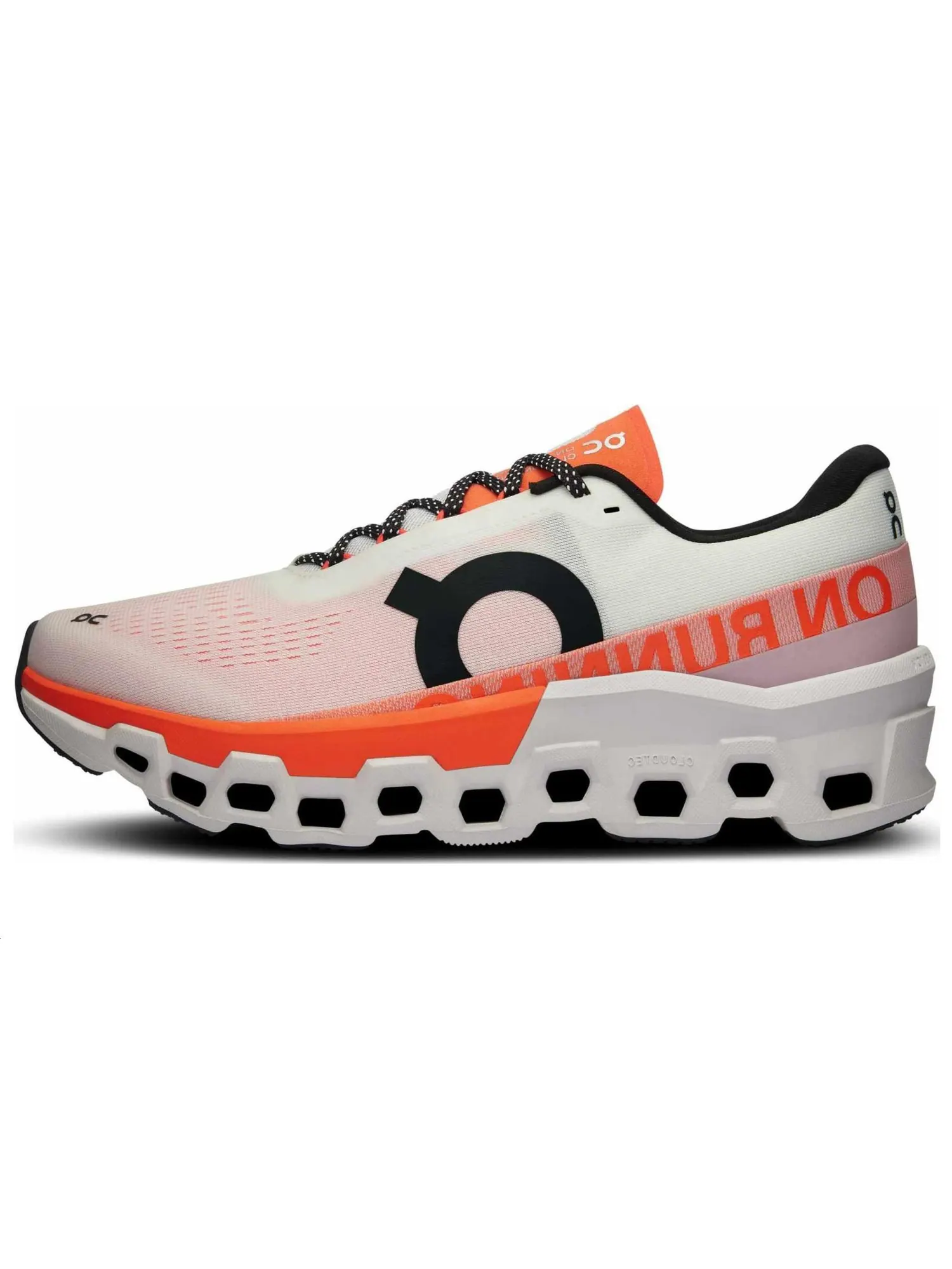 Кроссовки On Running CloudmOnster 2 Undyed Flame — изображение 2 из 6, белый/черный/оранжевый