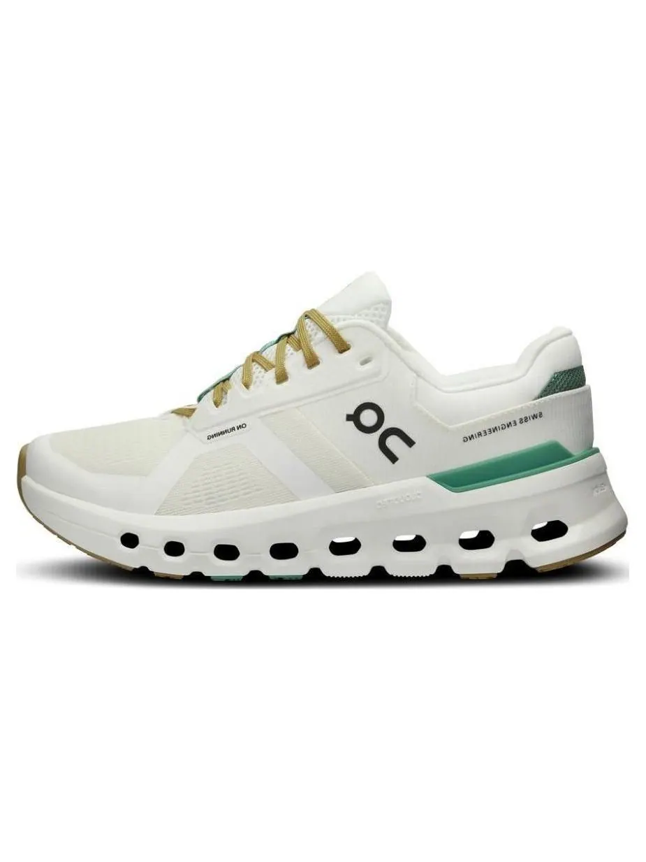 Кроссовки женские On Running Cloudrunner 2 Undyed Green — изображение 1 из 6, белый бежевый