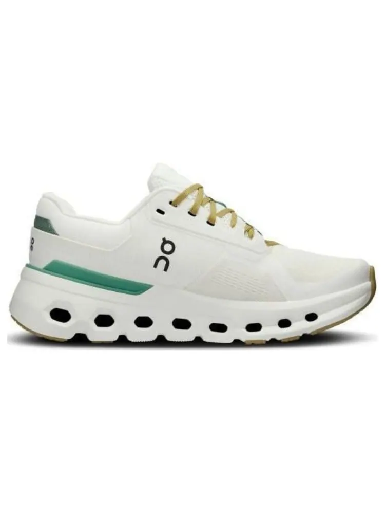 Кроссовки женские On Running Cloudrunner 2 Undyed Green — изображение 2 из 6, белый бежевый