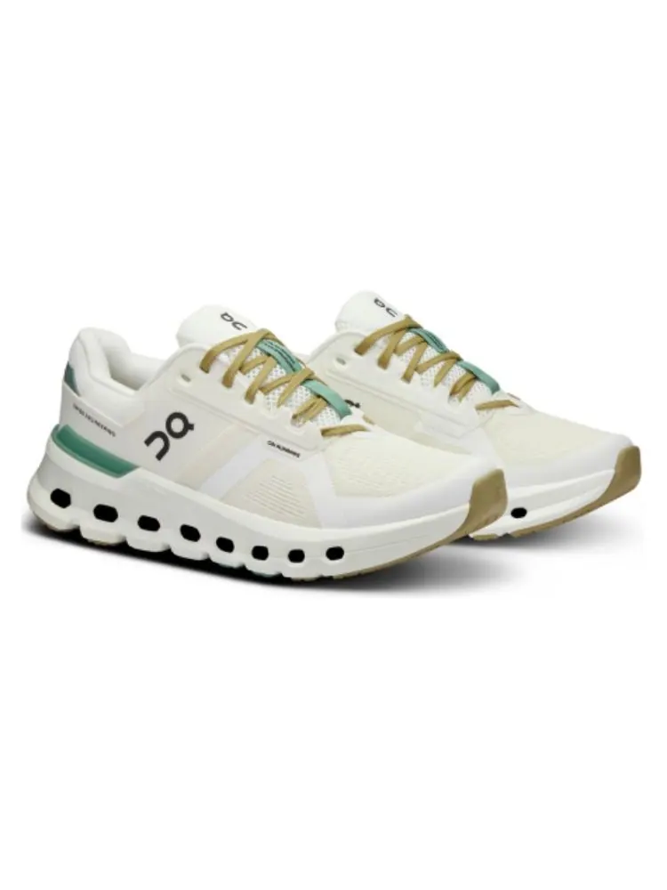 Кроссовки женские On Running Cloudrunner 2 Undyed Green — изображение 3 из 6, белый бежевый