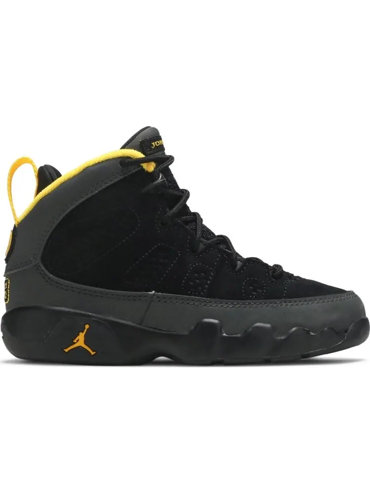 Кроссовки Air Jordan 9 Retro PS Dark Charcoal University Gold — изображение 1 из 8, серый